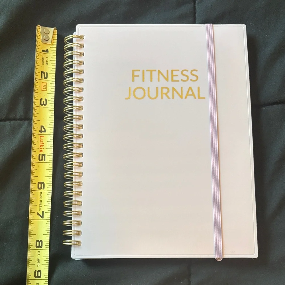 Purple and Gold Spiral Fitness Journal